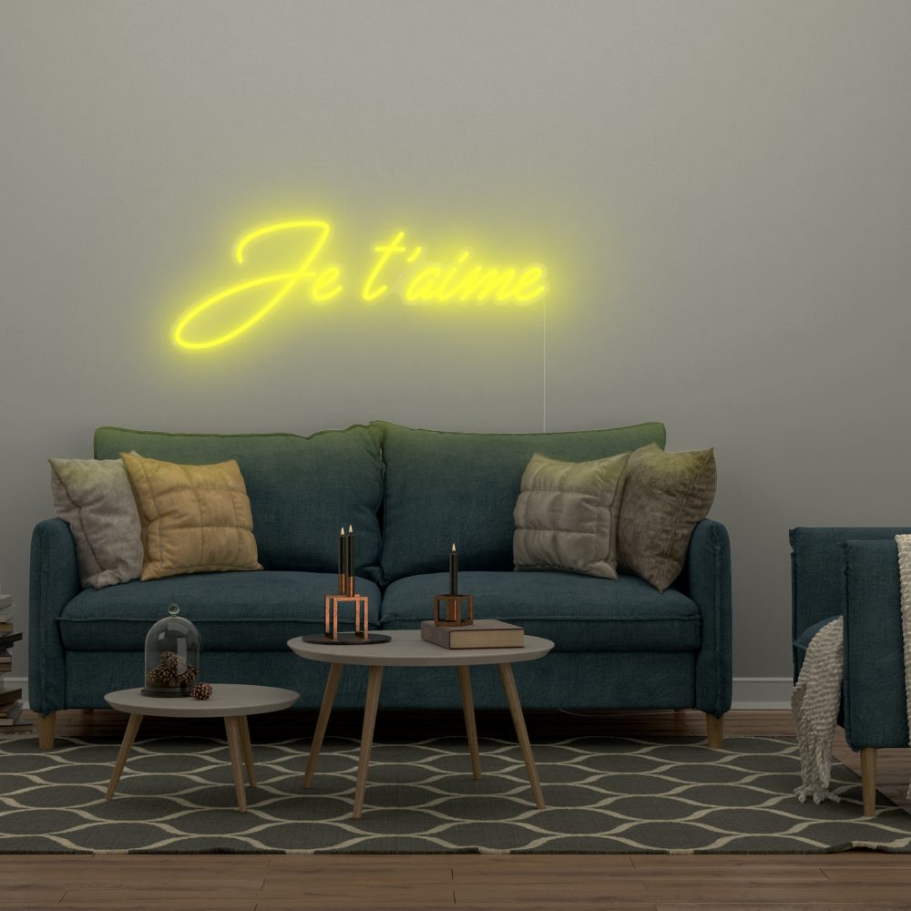 neon led je t'aime